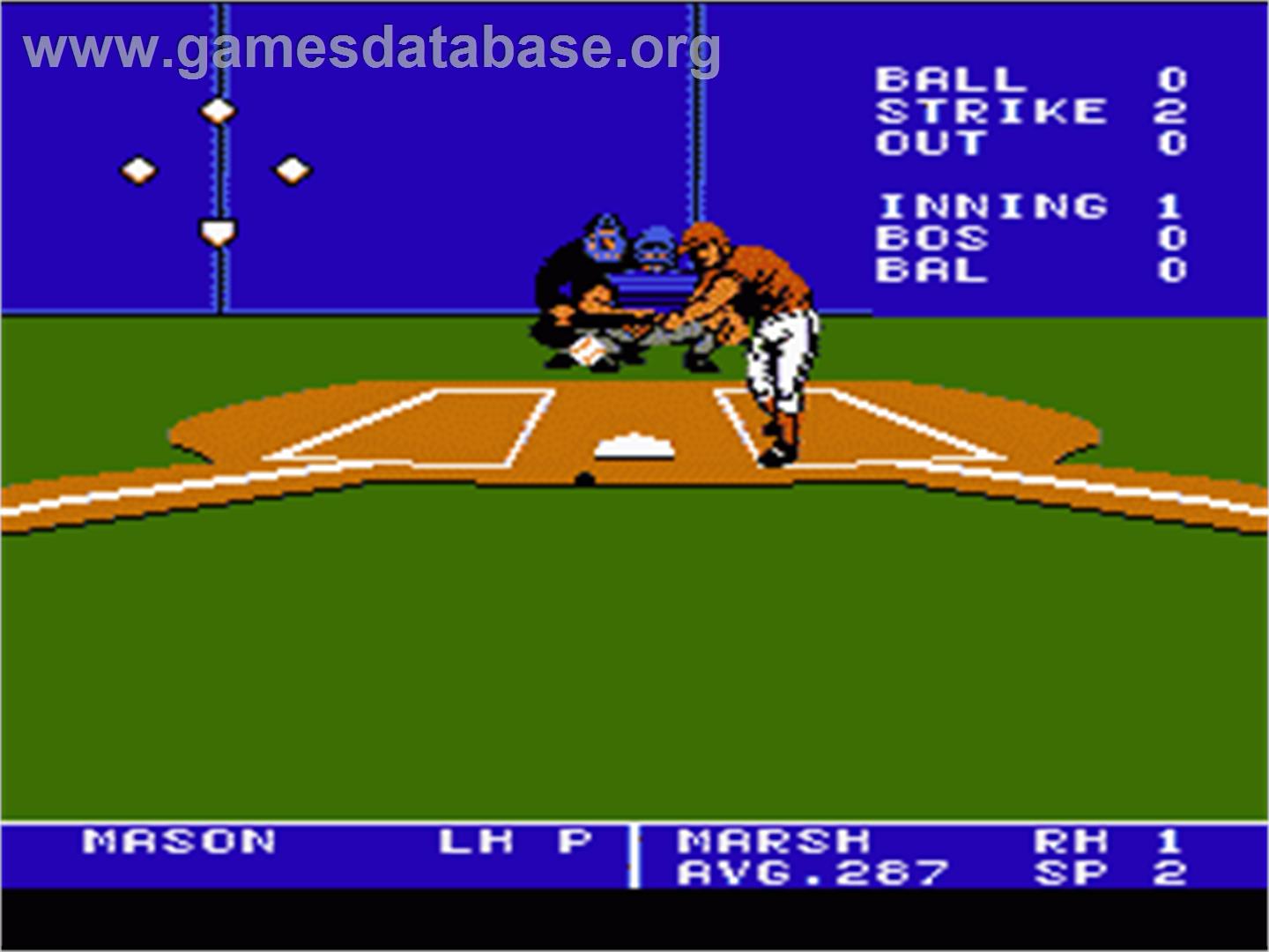 Bo Jackson Baseball - Nintendo NES - Artwork - In Game