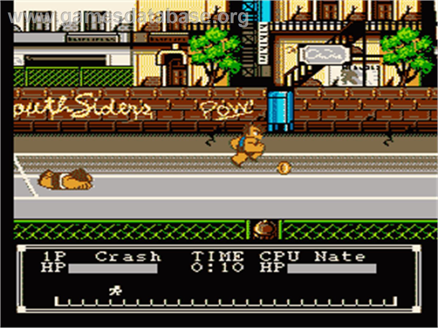 Crash 'N the Boys: Street Challenge - Nintendo NES - Artwork - In Game