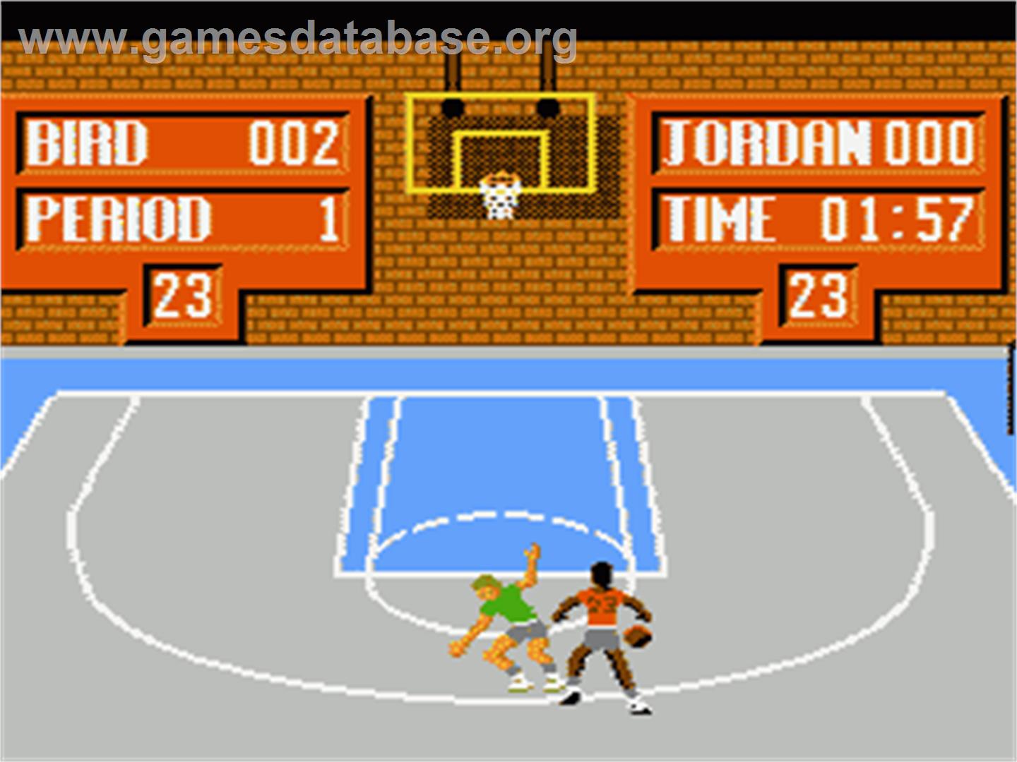 Jordan vs. Bird: One-on-One - Nintendo NES - Artwork - In Game