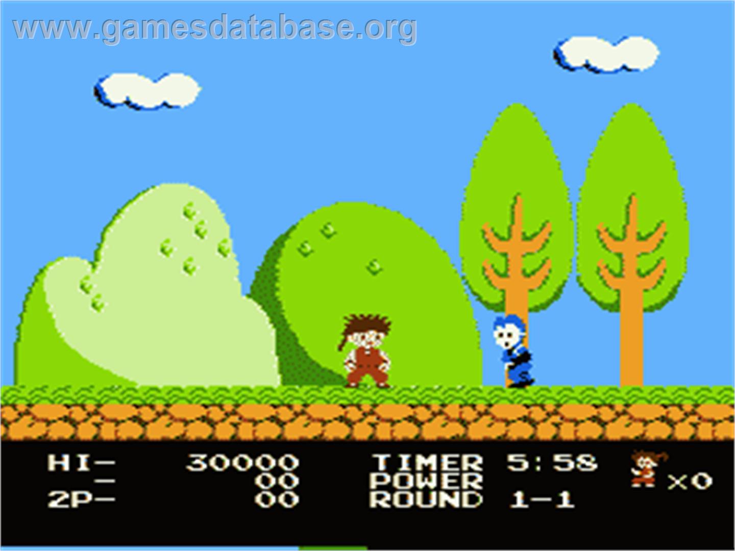 Kid Niki - Radical Ninja - Nintendo NES - Artwork - In Game