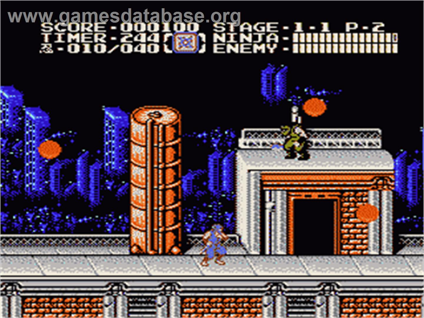 Ninja Gaiden II: The Dark Sword of Chaos - Nintendo NES - Artwork - In Game