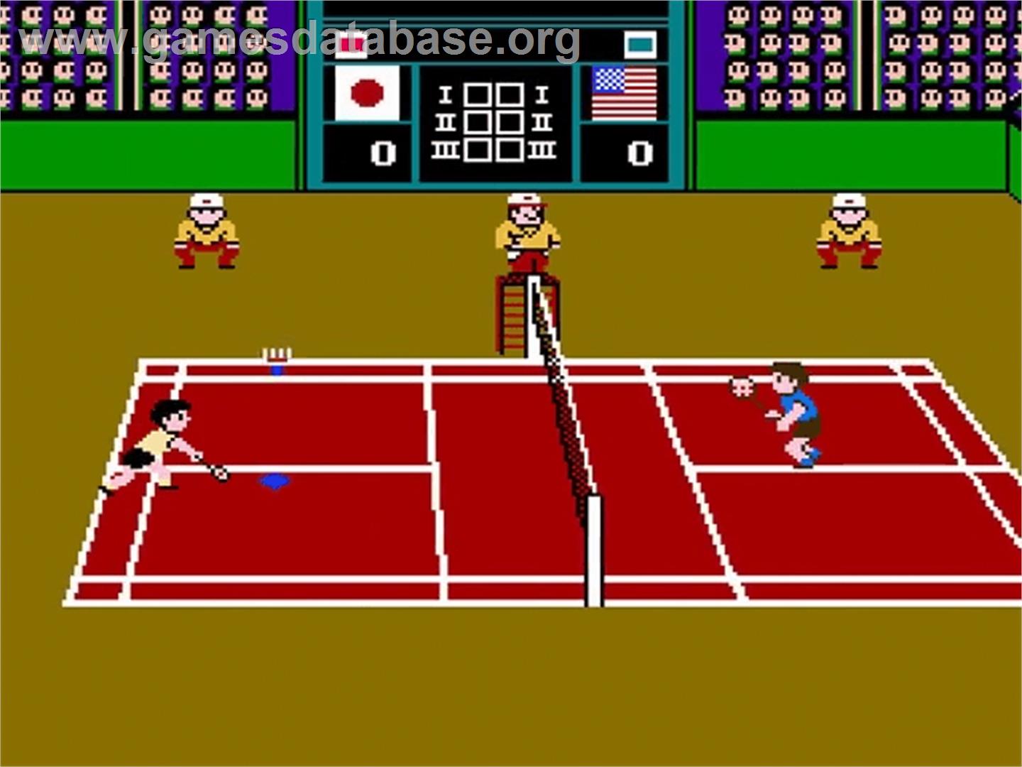 Super Dyna'mix Badminton - Nintendo NES - Artwork - In Game