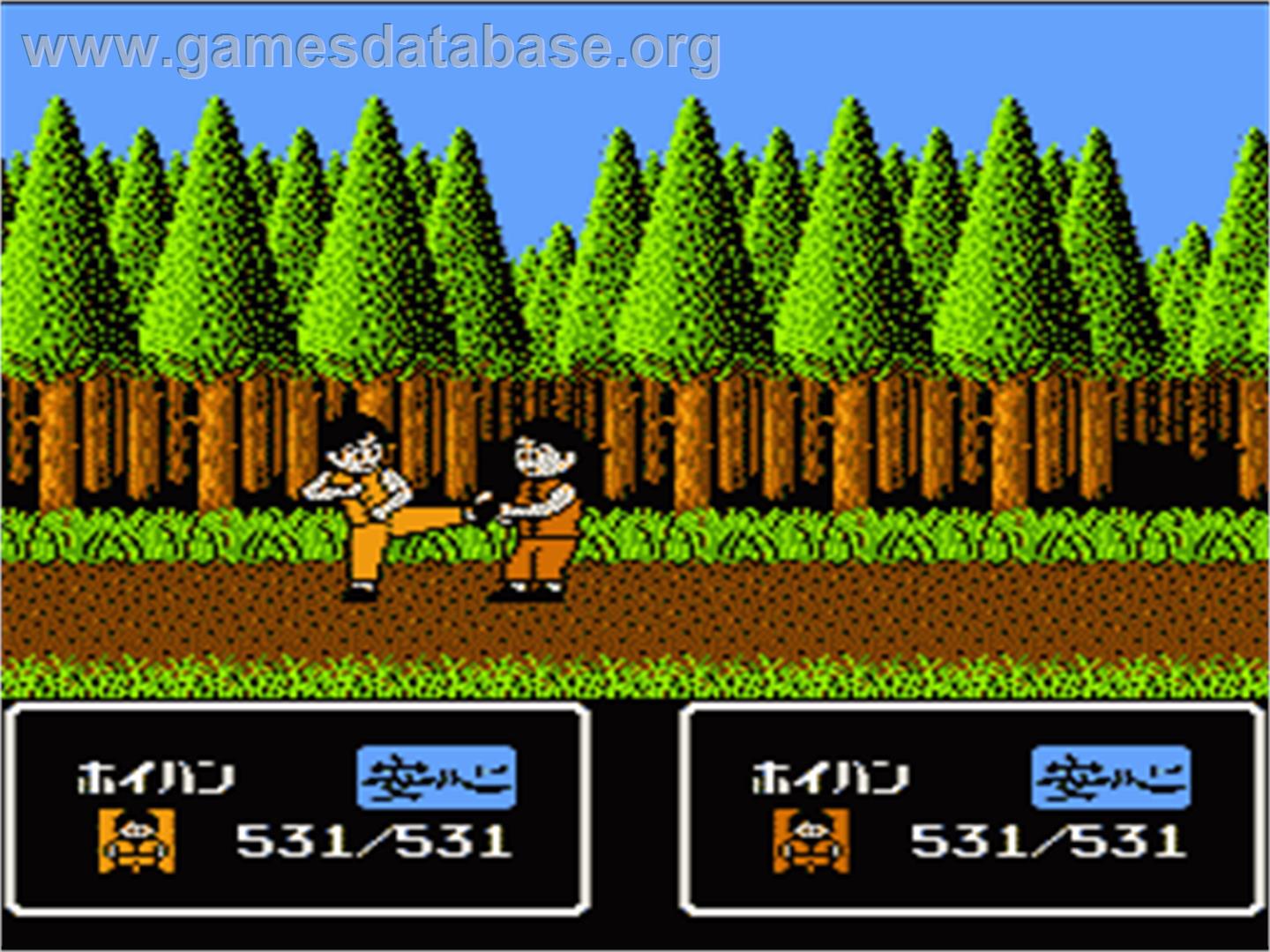 Tenkaichi Bushi - Keru Naguuru - Nintendo NES - Artwork - In Game