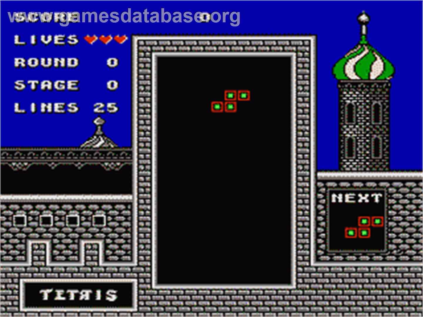 Tetris - Nintendo NES - Artwork - In Game
