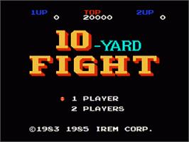Title screen of 10-Yard Fight on the Nintendo NES.