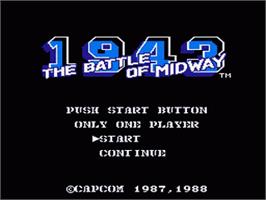 Title screen of 1943: The Battle of Midway on the Nintendo NES.