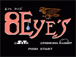 Title screen of 8 Eyes on the Nintendo NES.