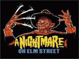 Title screen of A Nightmare on Elm Street on the Nintendo NES.