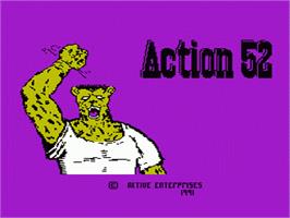 Title screen of Action 52 on the Nintendo NES.