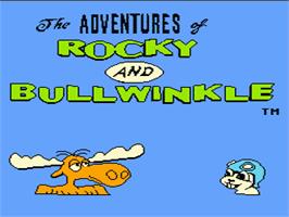 Title screen of Adventures of Rocky and Bullwinkle and Friends on the Nintendo NES.