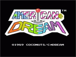 Title screen of American Dream on the Nintendo NES.