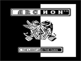 Title screen of Archon: The Light and the Dark on the Nintendo NES.
