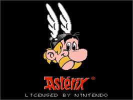 Title screen of Asterix on the Nintendo NES.