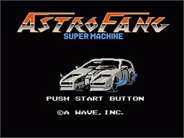 Title screen of Astro Fang: Super Machine on the Nintendo NES.