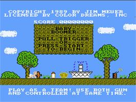 Title screen of Baby Boomer on the Nintendo NES.