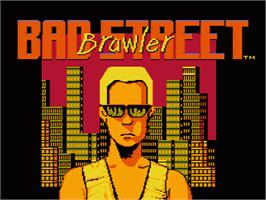 Title screen of Bad Street Brawler on the Nintendo NES.