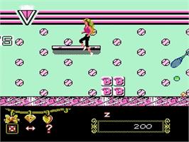 Title screen of Barbie on the Nintendo NES.