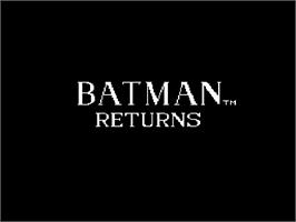Title screen of Batman Returns on the Nintendo NES.