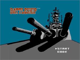 Title screen of Battleship on the Nintendo NES.