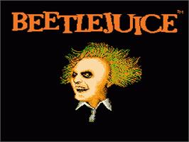 Title screen of Beetlejuice on the Nintendo NES.