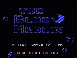 Title screen of Blue Marlin on the Nintendo NES.