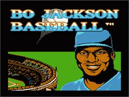 Title screen of Bo Jackson Baseball on the Nintendo NES.