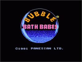 Title screen of Bubble Bath Babes on the Nintendo NES.