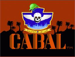 Title screen of Cabal on the Nintendo NES.