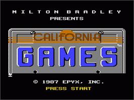 Title screen of California Games on the Nintendo NES.