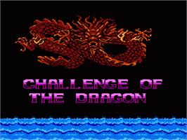 Title screen of Challenge of the Dragon on the Nintendo NES.