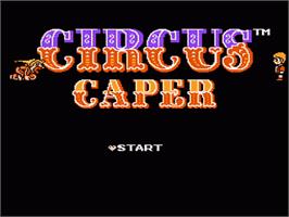 Title screen of Circus Caper on the Nintendo NES.