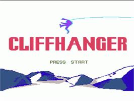 Title screen of Cliffhanger on the Nintendo NES.
