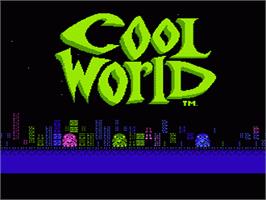 Title screen of Cool World on the Nintendo NES.