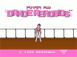 Title screen of Dance Aerobics on the Nintendo NES.