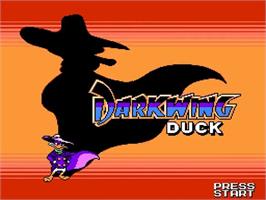 Title screen of Darkwing Duck on the Nintendo NES.