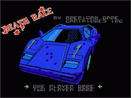 Title screen of Death Race on the Nintendo NES.