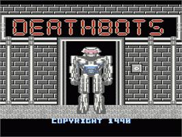 Title screen of Deathbots on the Nintendo NES.