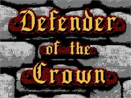 Title screen of Defender of the Crown on the Nintendo NES.