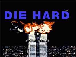 Title screen of Die Hard on the Nintendo NES.