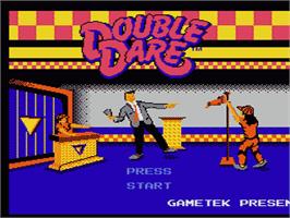 Title screen of Double Dare on the Nintendo NES.