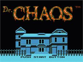 Title screen of Dr. Chaos on the Nintendo NES.