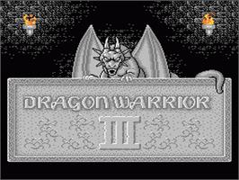Title screen of Dragon Warrior 3 on the Nintendo NES.