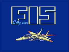 Title screen of F-15 City War on the Nintendo NES.