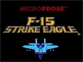 Title screen of F-15 Strike Eagle on the Nintendo NES.