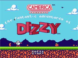 Title screen of Fantastic Adventures of Dizzy on the Nintendo NES.
