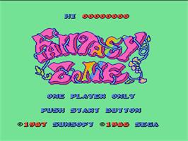 Title screen of Fantasy Zone on the Nintendo NES.