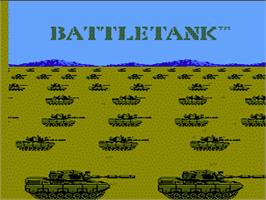 Title screen of Garry Kitchen's Battletank on the Nintendo NES.