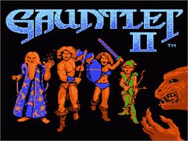 Title screen of Gauntlet II on the Nintendo NES.