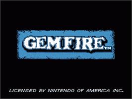 Title screen of Gemfire on the Nintendo NES.