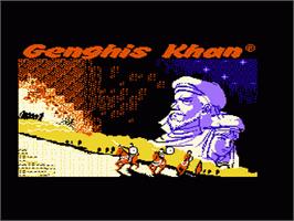 Title screen of Genghis Khan on the Nintendo NES.